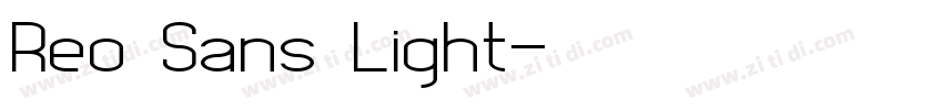 Reo Sans Light字体转换